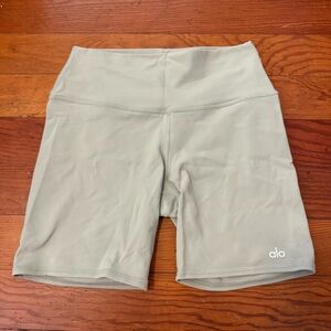 ALO Yoga Women's Shorts in greyish green